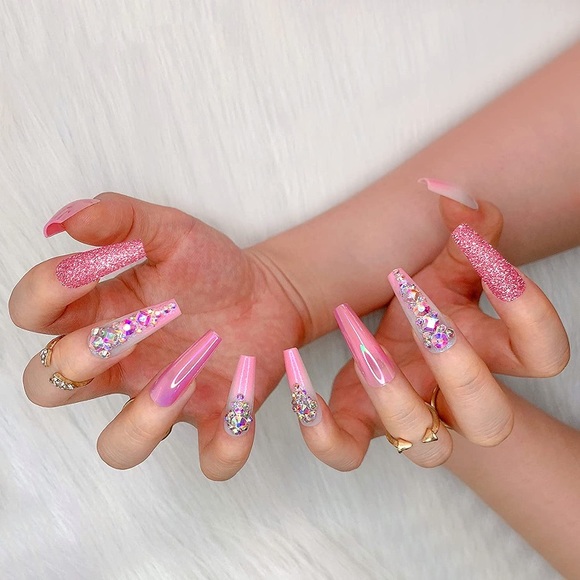 Ballerina Full Cover False Nails for Women - Picture 2 of 3